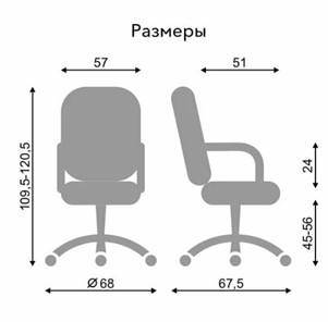 Офисное кресло CLASSIC (PL64) ткань CAGLIARI коричневый в Тюмени - предосмотр 1