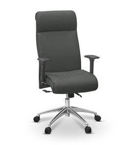 Кресло в офис Dark (подлокотники 3D) экокожа премиум / темно-серая CN1118 в Тюмени