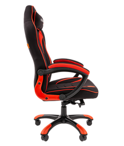 Кресло игровое CHAIRMAN GAME 28 Полиэстер комбинированная ткань красный/черный в Заводоуковске - предосмотр 3
