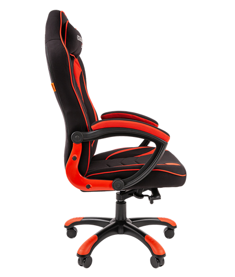 Кресло игровое CHAIRMAN GAME 28 Полиэстер комбинированная ткань красный/черный в Заводоуковске - изображение 3