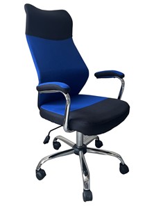 Кресло офисное C168 черный/синий в Тюмени