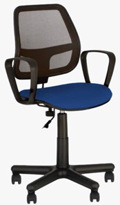 Офисное кресло ALFA GTP (PM60) CAGLIARI черный, синий в Тюмени