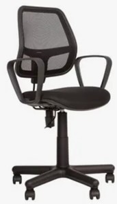 Кресло компьютерное ALFA GTP (PM60) искусственная кожа /сетка черный в Тюмени