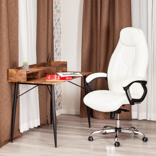 Кресло компьютерное BOSS Lux, кож/зам, белый, арт.21152 в Заводоуковске - изображение 11