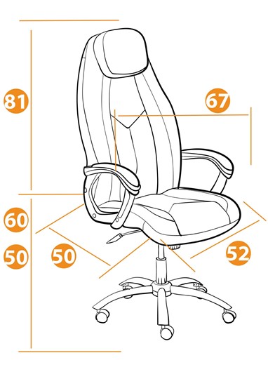Кресло компьютерное BOSS Lux, кож/зам, белый, арт.21152 в Тюмени - изображение 12