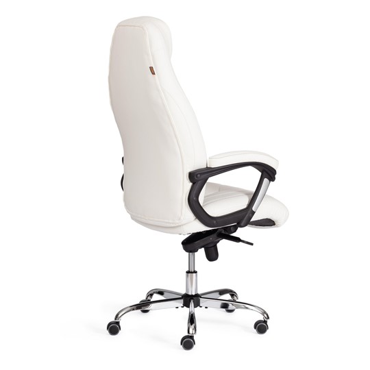 Кресло компьютерное BOSS Lux, кож/зам, белый, арт.21152 в Тюмени - изображение 3