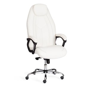 Кресло компьютерное BOSS Lux, кож/зам, белый, арт.21152 в Тюмени