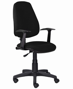 Кресло компьютерное Brabix Comfort MG-321, регулируемая эргономичная спинка, ткань, черное в Тюмени - предосмотр