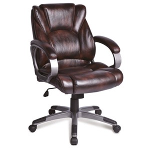 Кресло офисное BRABIX "Eldorado EX-504", экокожа, коричневое, 530875 в Тюмени