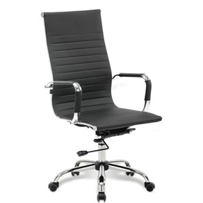 Кресло офисное BRABIX "Energy EX-509", экокожа, хром, черное, 530862 в Тюмени