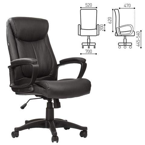 Компьютерное кресло BRABIX "Enter EX-511", экокожа, черное, 530859 в Тюмени - изображение 1