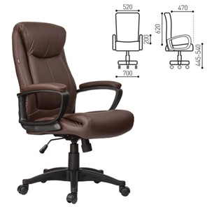 Компьютерное кресло BRABIX "Enter EX-511", экокожа, коричневое, 531163 в Тюмени - предосмотр 1