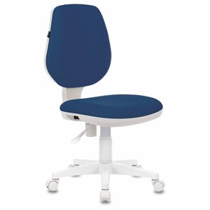 Офисное кресло Brabix Fancy MG-201W (без подлокотников, пластик белый, синие) 532413 в Тюмени