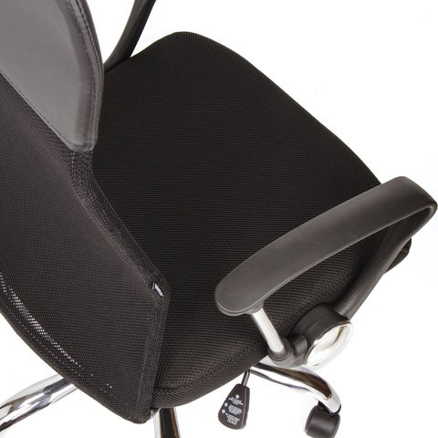 Офисное кресло BRABIX "Flash MG-302", с подлокотниками, хром, черное, 530867 в Заводоуковске - изображение 9