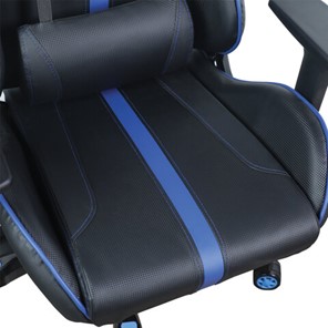 Кресло BRABIX "GT Carbon GM-120", две подушки, экокожа, черное/синее, 531930 в Заводоуковске - предосмотр 10