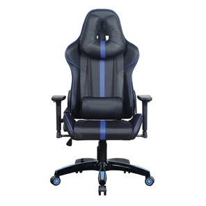Кресло BRABIX "GT Carbon GM-120", две подушки, экокожа, черное/синее, 531930 в Тюмени - предосмотр 3
