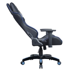 Кресло BRABIX "GT Carbon GM-120", две подушки, экокожа, черное/синее, 531930 в Тюмени - предосмотр 7