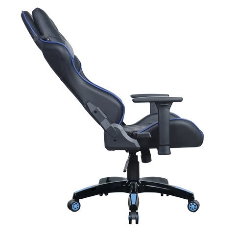 Кресло BRABIX "GT Carbon GM-120", две подушки, экокожа, черное/синее, 531930 в Тюмени - изображение 7