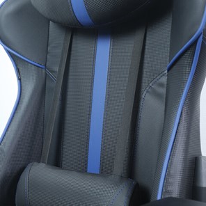 Кресло BRABIX "GT Carbon GM-120", две подушки, экокожа, черное/синее, 531930 в Заводоуковске - предосмотр 9