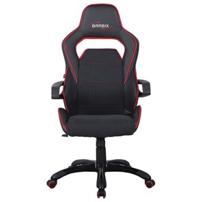 Офисное кресло Brabix Nitro GM-001 (ткань, экокожа, черное, вставки красные) 531816 в Тюмени - предосмотр 2