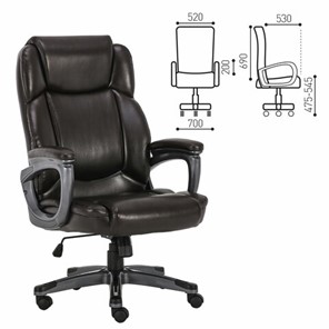 Кресло компьютерное Brabix Premium Favorite EX-577 (пружинный блок, рециклир. кожа, коричневое) 531936 в Заводоуковске - предосмотр 14