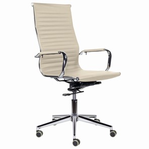 Кресло офисное BRABIX PREMIUM "Intense EX-531", экокожа, хром, бежевое, 532541 в Тюмени