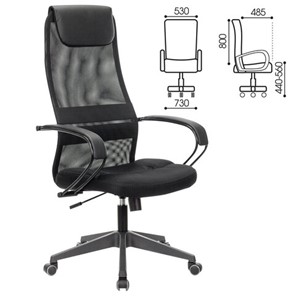 Кресло Brabix Premium Stalker EX-608 PL (ткань-сетка/кожзам, черное) 532090 в Тюмени - предосмотр 11