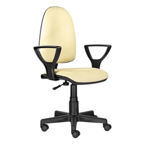 Компьютерное кресло Brabix Prestige Ergo MG-311 (регулируемая эргономичная спинка, кожзам, бежевое) 531878 в Тюмени