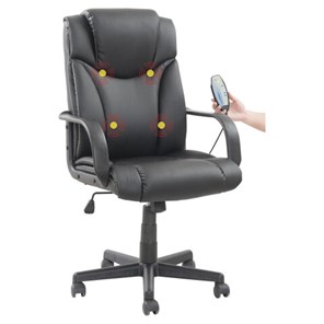 Компьютерное кресло BRABIX "Relax MS-001", 4 массажных модуля, экокожа, черное, 532519 в Тюмени
