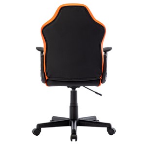 Кресло офисное BRABIX "Shark GM-203", экокожа, черное/оранжевое, 532513 в Тюмени - предосмотр 3