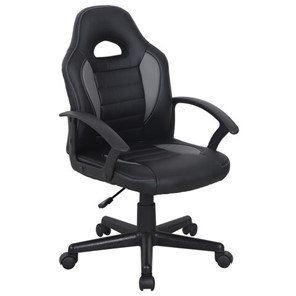 Кресло офисное BRABIX "Spark GM-201", экокожа, черное/серое, 532504 в Тюмени - предосмотр