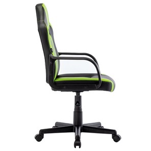 Кресло офисное BRABIX "Stripe GM-202", экокожа, черное/зеленое, 532511 в Тюмени - предосмотр 1
