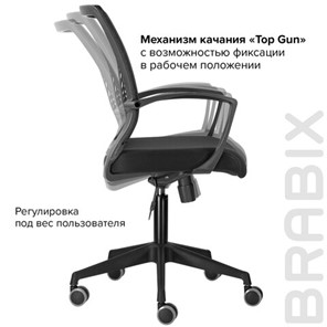 Офисное кресло Brabix Wings MG-309 (пластик черный, сетка, черное) 532015 в Тюмени - предосмотр 10