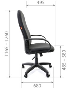 Офисное кресло CHAIRMAN 279, экокожа, цвет черный в Заводоуковске - предосмотр 3