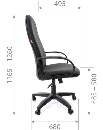 Офисное кресло CHAIRMAN 279, экокожа, цвет черный в Заводоуковске - изображение 3
