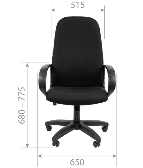 Офисное кресло CHAIRMAN 279T, ткань Т-08 черный в Заводоуковске - изображение 3