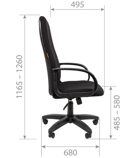 Офисное кресло CHAIRMAN 279T, ткань Т-08 черный в Заводоуковске - изображение 4