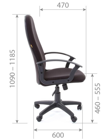 Кресло компьютерное CHAIRMAN 289, ткань, цвет черный в Тюмени - изображение 3