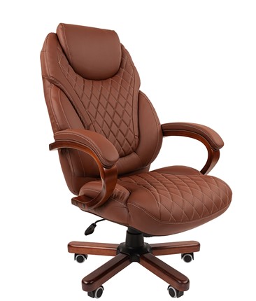 Офисное кресло CHAIRMAN 406, коричневый в Заводоуковске - изображение