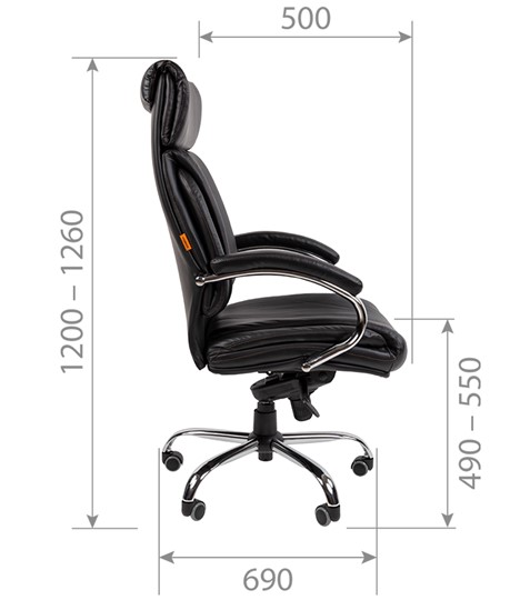Кресло офисное CHAIRMAN 423 Экокожа черная в Заводоуковске - изображение 4