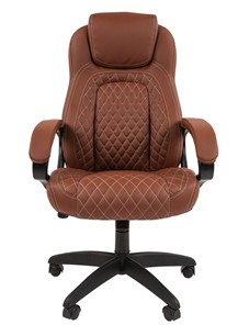 Кресло компьютерное CHAIRMAN 432, экокожа, цвет коричневый в Заводоуковске - предосмотр 2