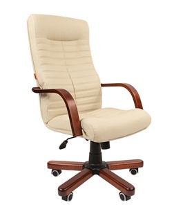 Офисное кресло CHAIRMAN 480 WD, экокожа, цвет бежевый в Тюмени