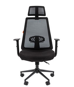 Офисное кресло CHAIRMAN 535 BLACK Сетчатый акрил черный / Полиэстер черный в Заводоуковске - предосмотр 1
