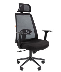 Офисное кресло CHAIRMAN 535 BLACK Сетчатый акрил черный / Полиэстер черный в Тюмени