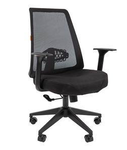 Кресло компьютерное CHAIRMAN 535 LT Сетчатый акрил черный / Полиэстер черный в Тюмени