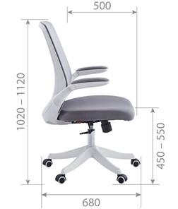 Офисное кресло CHAIRMAN 565, сетчатый акрил черный / полиэстер черный в Заводоуковске - предосмотр 4