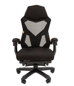 Компьютерное кресло CHAIRMAN 571 с подставкой для ног , Сетчатый акрил черный / Полиэстер черный в Заводоуковске - предосмотр 1