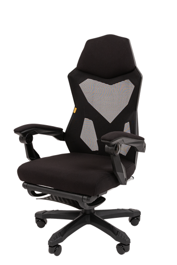 Компьютерное кресло CHAIRMAN 571 с подставкой для ног , Сетчатый акрил черный / Полиэстер черный в Заводоуковске - изображение 5