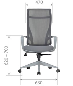 Офисное кресло CHAIRMAN 577, сетчатый акрил серый / полиэстер серый в Тюмени - предосмотр 4