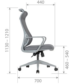 Офисное кресло CHAIRMAN 577, сетчатый акрил серый / полиэстер серый в Тюмени - предосмотр 5